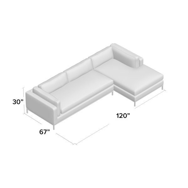 Southwold 120" Wide Right Hand Facing Sofa & Chaise & Reviews Joss & Main